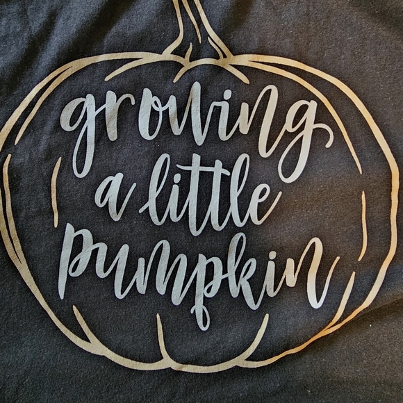 Bloom Maternity - Growing A Little Pumpkin - Maternity Scoop Neck T-Shirt,  L - Picture 5 of 8